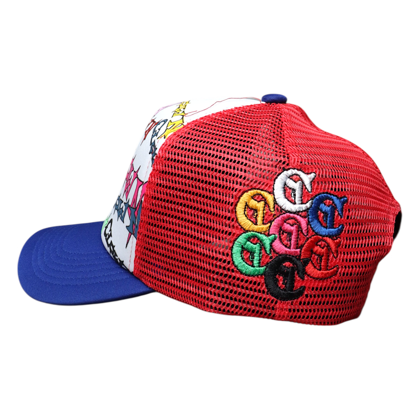 Y2K TRUCKER CAP (RED/BLUE)